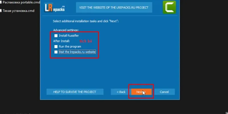 Camtasia 9 Hướng Dẫn Cài Đặt Chi Tiết 15 tích bỏ chọn như hình rồi bấm next hoàn thành cài đặt