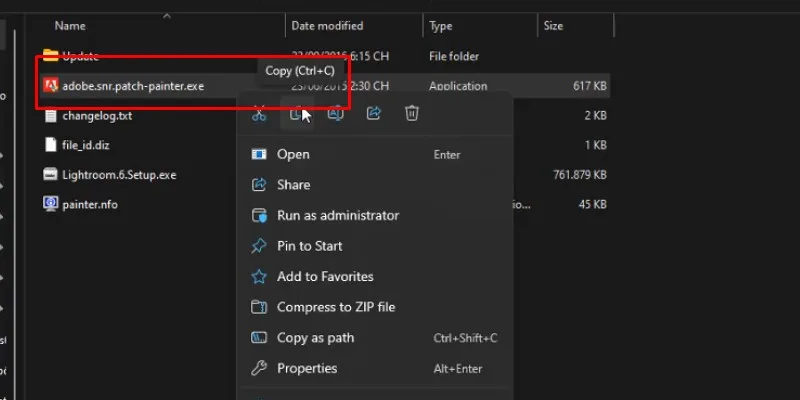 Lightroom CS6 Hướng Dẫn Cài Đặt Chi Tiết 22 Coppy file như hình