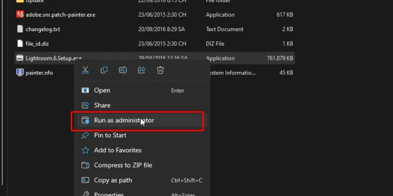 Lightroom CS6 Hướng Dẫn Cài Đặt Chi Tiết 12 chọn run as admin