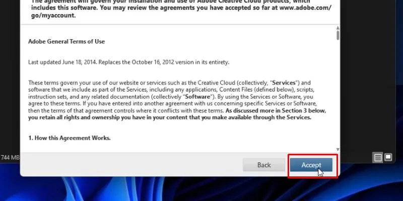 Lightroom CS6 Hướng Dẫn Cài Đặt Chi Tiết 19 Bấm vào Accept